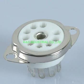 

5pcs 9pin Ceramic Tube Socket B9A 6DJ8 12AX7 ECC83 CV492 12AU7 6922 ECC82 Valve