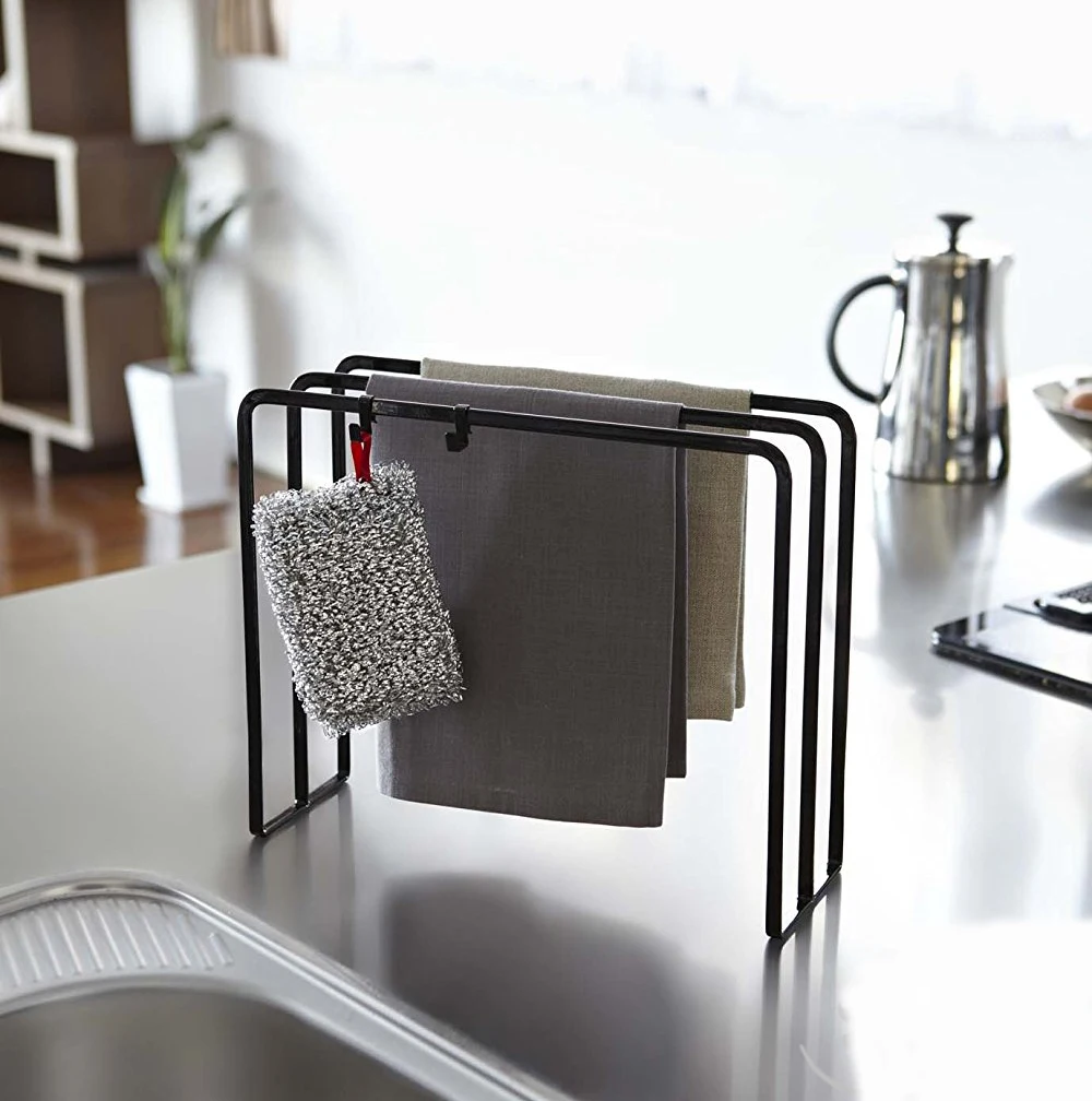 

Kitchen towel rack Cleaning cloth drain rack Dish washing cloth shelf
