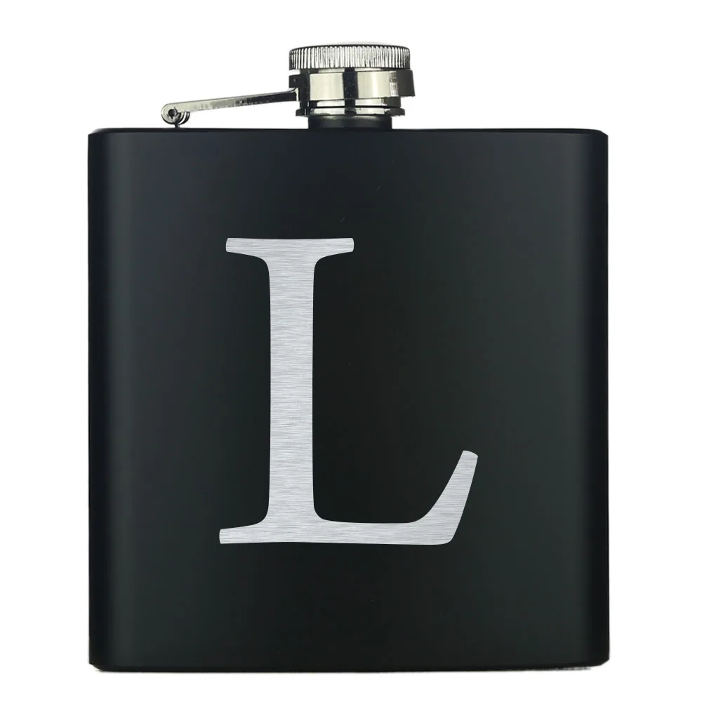 

Curge Letter Stainless Steel Alcohol Hip Flasks Engraving Flagon Whiskey Wine Bottle HF06