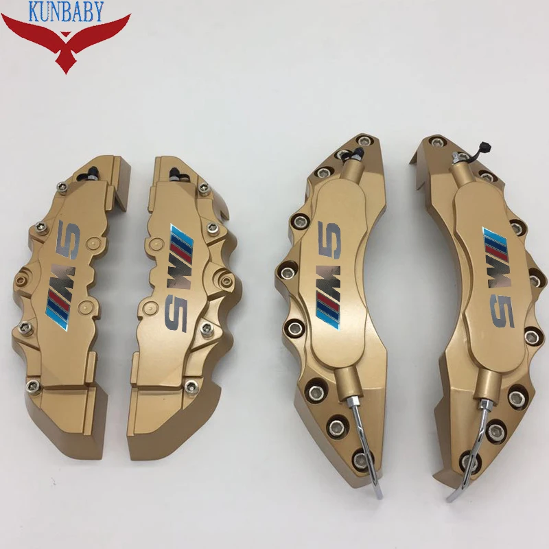 

KUNBABY Gold Silver Screws Brake Caliper Cover Model 7 Chrome M5 Logo Car Styling Decoration For BMW With 18'' And Greater