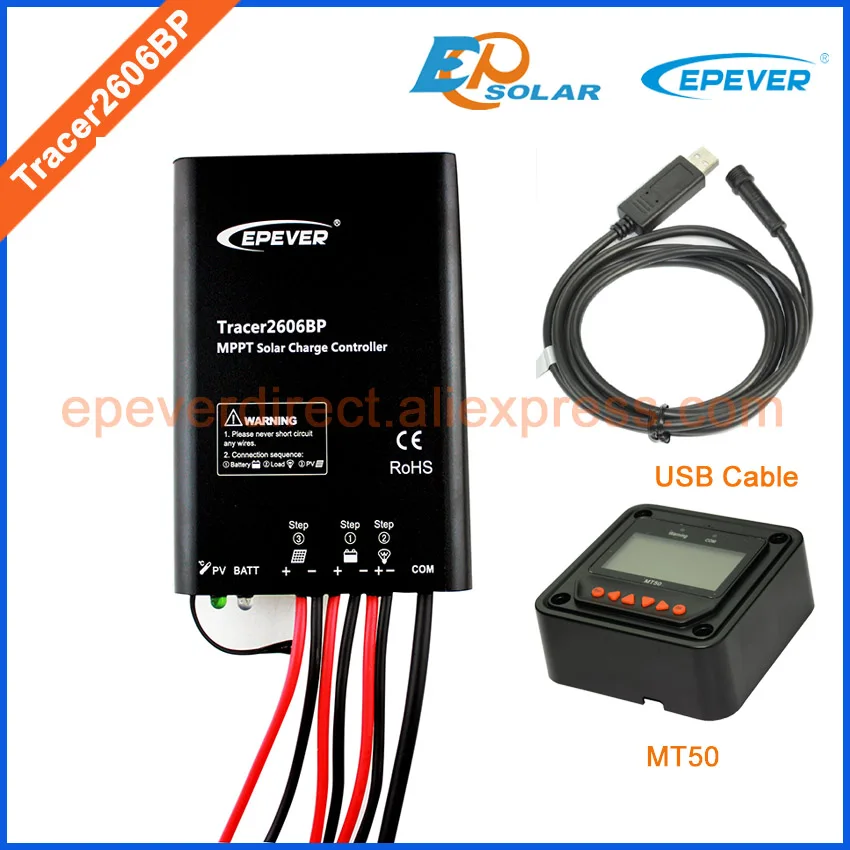 

tracer mppt new series Tracer2606BP solar power regulator USB cable PC communication MT50 remote meter 10A 10amp