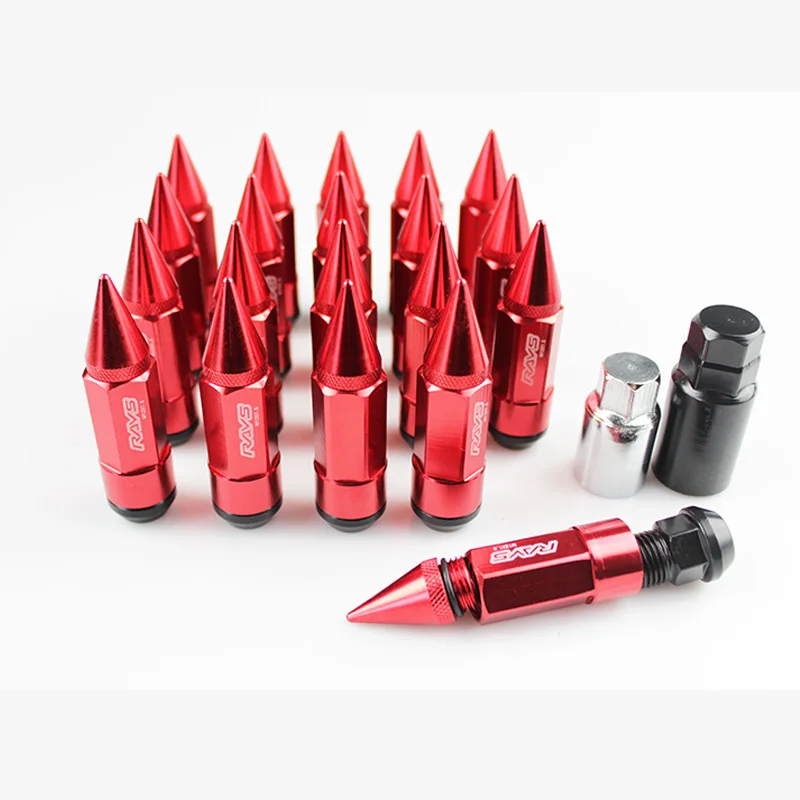 RASTP- Aluminum Alloy RAYS Racing Composite Nut Anti Theft Steel Head Lock Wheel Lug Nut Bolt With Spikes RS-LN038