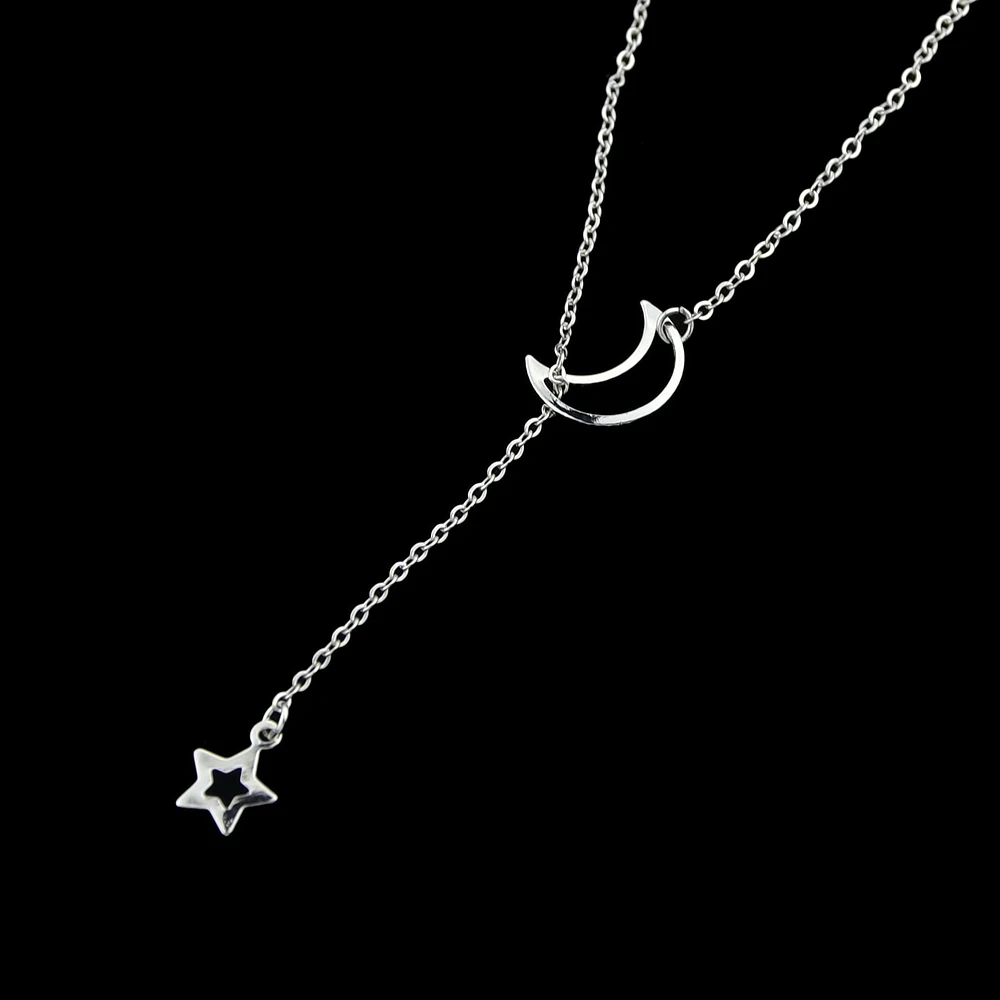Минималистский Стиль Jewelry цвет серебристый Золотой Цвет цепи Звезда Луна