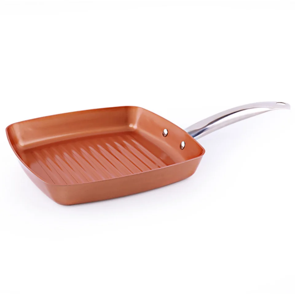 Transhome антипригарная медная сковорода для жарки с керамическим покрытием для лица сковорода для стейка сковорода кухонные аксессуары индукционные инструменты для приготовления пищи