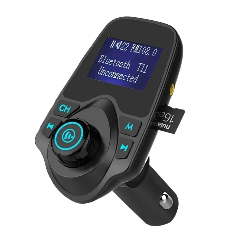 Car Bluetooth Player T11 Wireless Handsfree Mp3 Adapter Dual Usb Car Charger Lcd Display A2DP 5V 2.1A Auto FM Transmitter