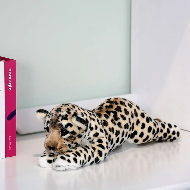 Плюшевый лежа игрушечный Леопард высокого качества Леопард кукла подарок около 48 см