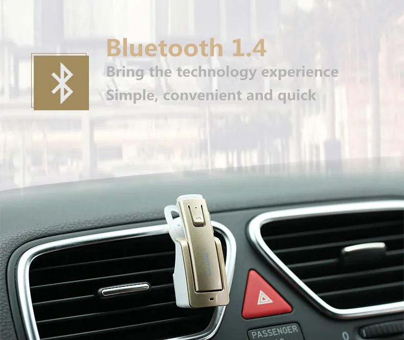 REMAX RB-T6C Bluetooth автомобильный динамик Беспроводная стереогарнитура, поддерживает все сотовые телефоны, низкая мощность долгое время ожидания для iPhone xiaomi