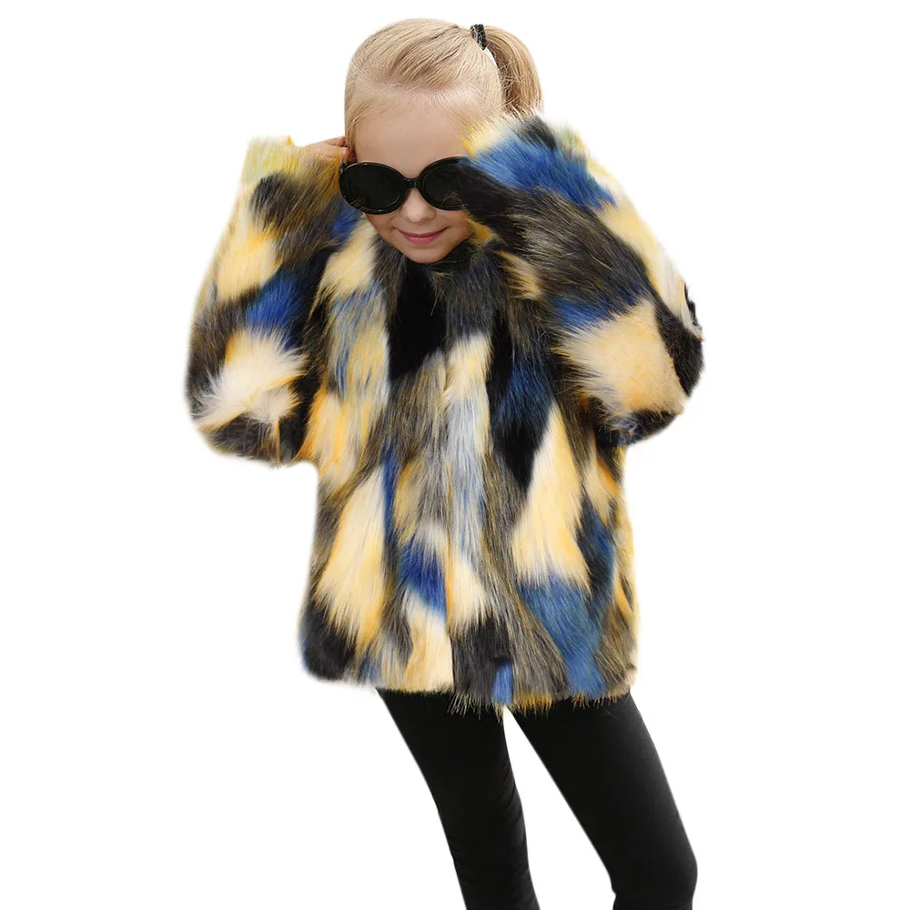 toddlers clothing winter Kids Baby Faux Fur Coat Girls Jacket Thick Warm Outwear Clothes faux