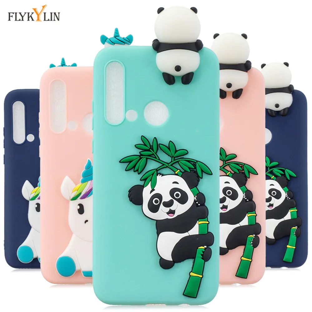 P20 Lite (2019) силиконовый чехол для huawei 3D Милый Панда Единорог Мягкий ТПУ P10 P30 Pro чехлы