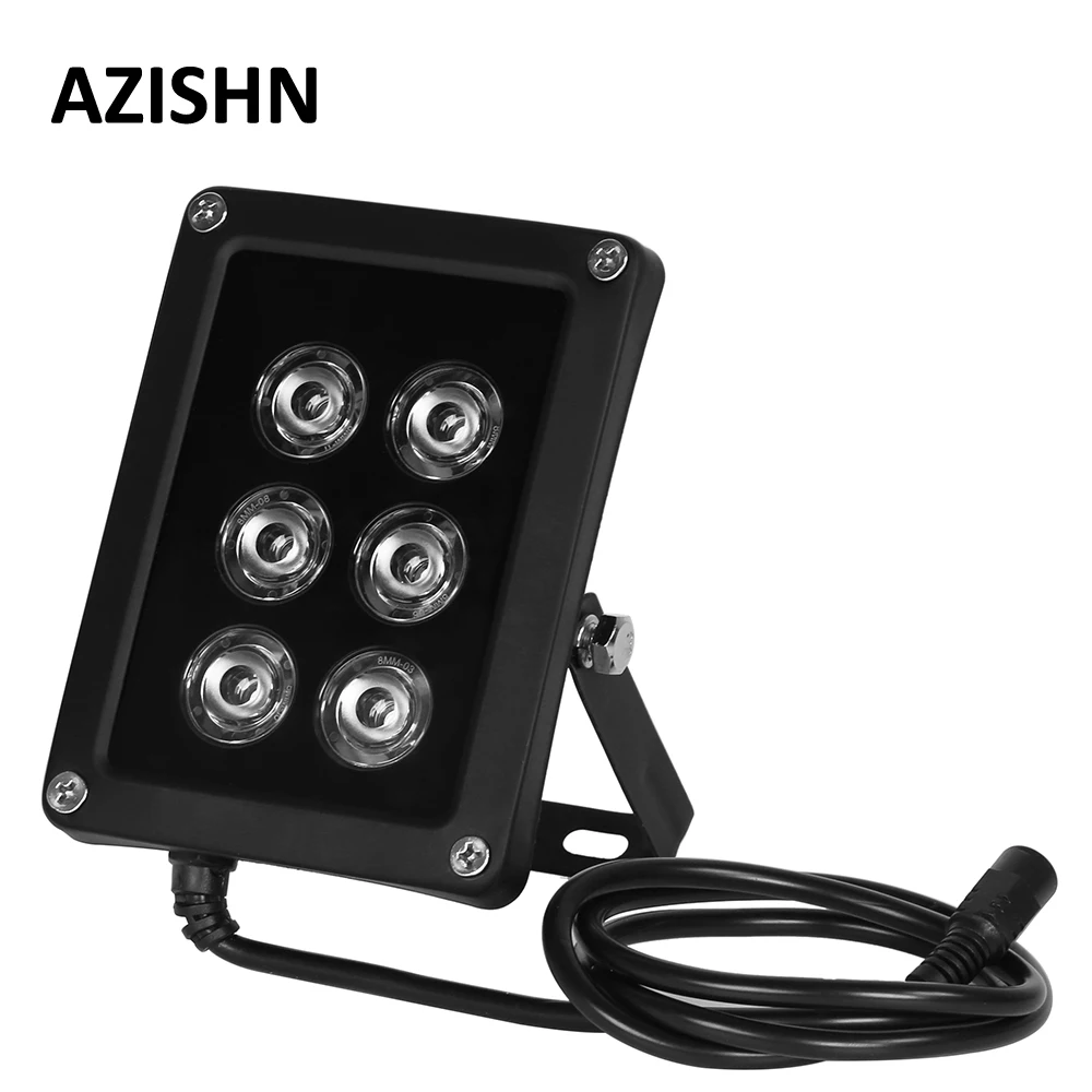 AZISHN CCTV 6 шт. массив светодиодов ИК осветитель инфракрасный светильник водонепроницаемый ночного видения CCTV заполняющий светильник для камеры наблюдения