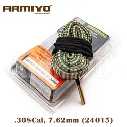 Armiyo отверстие змея Хоппе 9 Boresnake 7,62 мм. 308. 30. 30-06. 300. 303 Cal ствол чище охотничьего ружья очистки слинг 24015