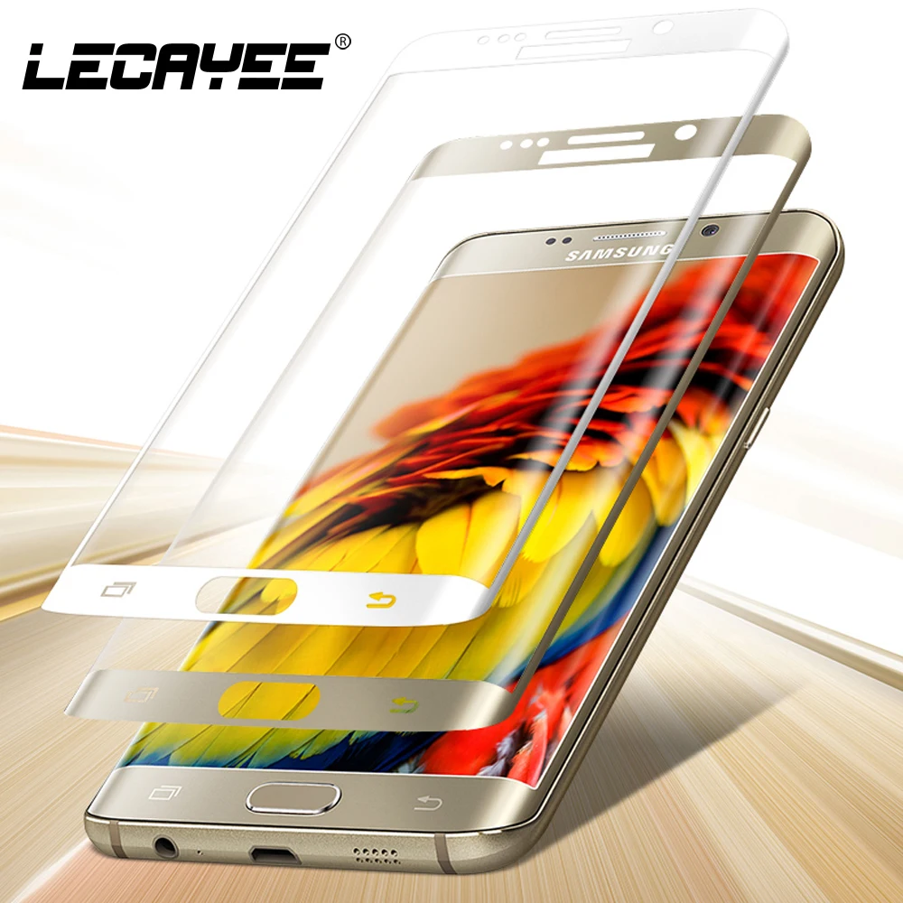 LECAYEE For Samsung Galaxy S6 edge Screen Protector 3D Curved Full Coverage Tempered Glass for