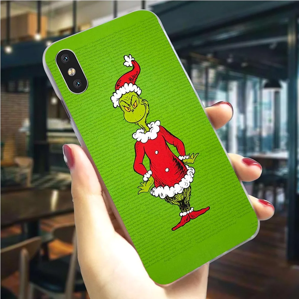 Monster Grinch палантин чехол для телефона с рождественским рисунком для iPhone 6S чехол 5 5S SE 6/6 6S Plus 7 8/7 10 Plus X XS XR Xs Max жесткий чехол - Цвет: K1034611