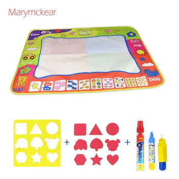 

Colorful Kids Painting Water Drawing Mat with Water Pens EVA Stamp Drawing Set Gift for Children Kids Learning Board