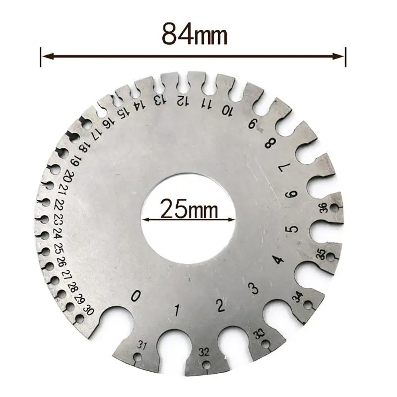 Линейка для измерения толщины проводов 0 36 AWG из нержавеющей стали|Детали