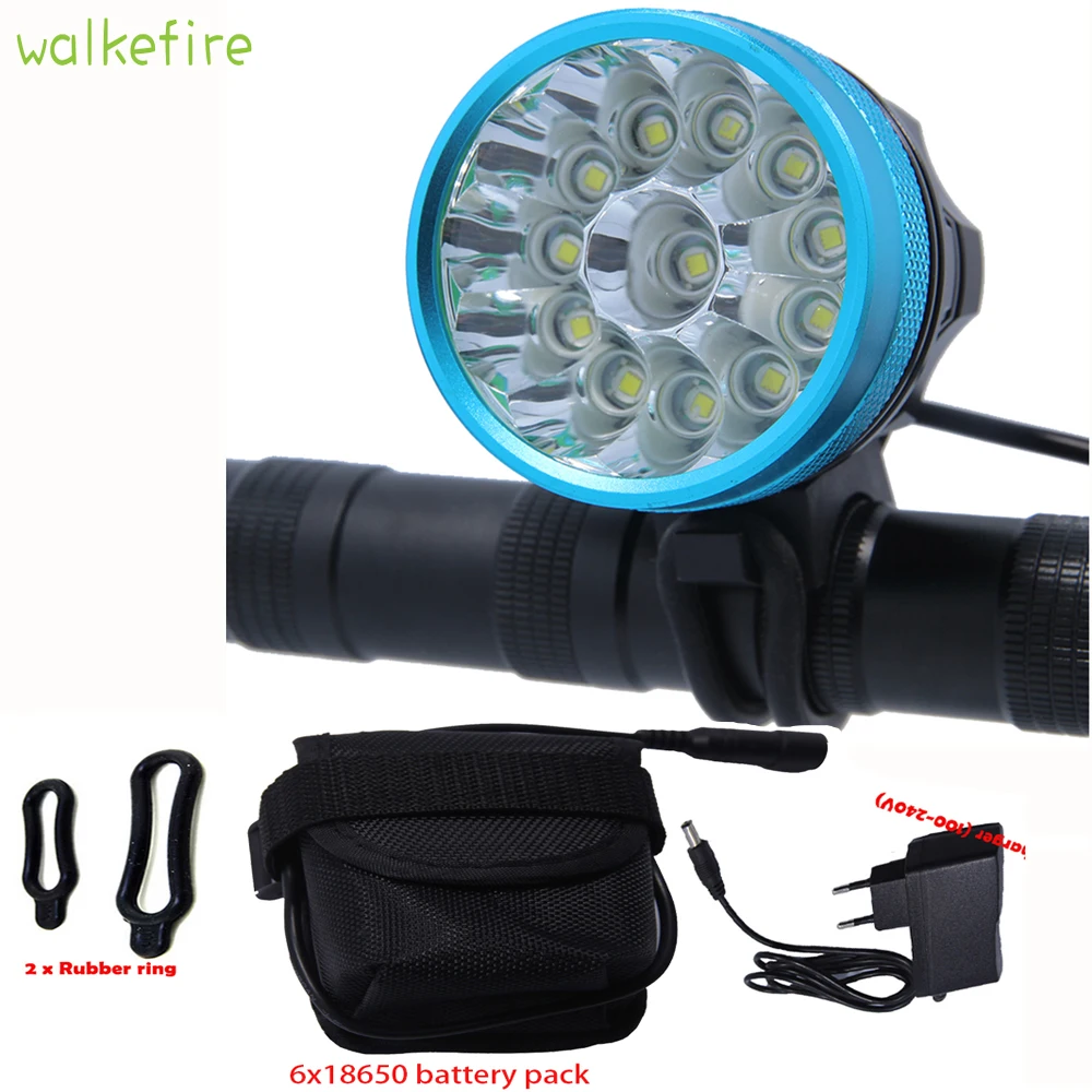 Excellent Walkfire Waterproof Bike Light Headlamp 20000 lumens 12 x XML T6 LED Bicycle Cycling Head Light + 18650 Battery Pack +Charger 0 Excellent Walkfire Waterproof Bike Light Headlamp 20000 lumens 12 x XML T6 LED Bicycle Cycling Head Light + 18650 Battery Pack +Charger 0
