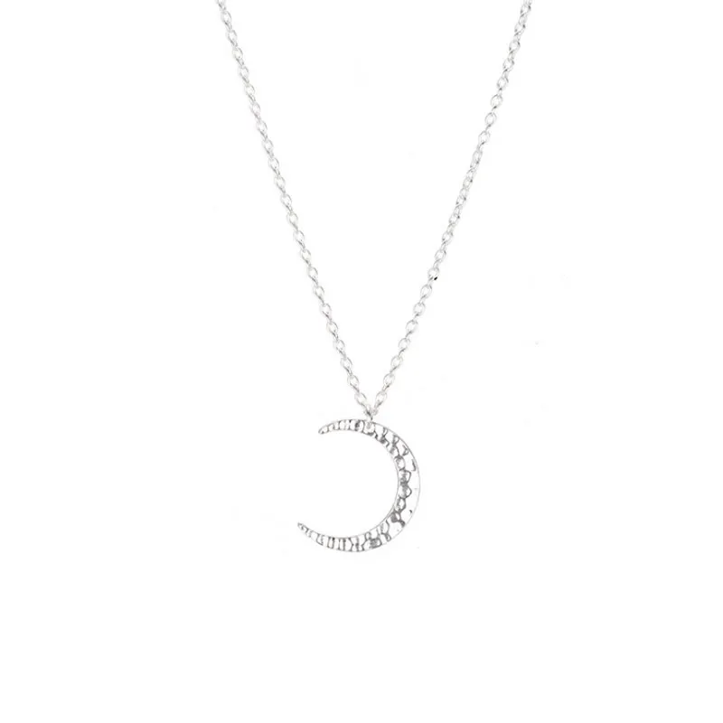 F.I.N.S Мода луна кулон ожерелье для женщин 925 серебро полумесяц Серебрянное колье, чокер 925 цепочка, ювелирное изделие из драгоценных камней подарки