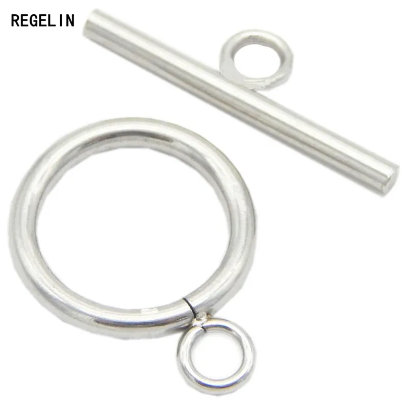 

REGELIN High Qualtity 20sets/lot Stainless Steel OT Toggle Clasp Hook Rings Connectors DIY Necklaces & Bracelets Jewelry Making