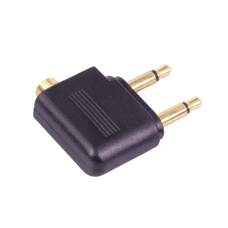 50PCS Mono Jack 3 5 Gold plated Airplane Headphone Audio Converter Double 3 5mm Mono Plug to 3 5mm Dual Channel Stereo Jack