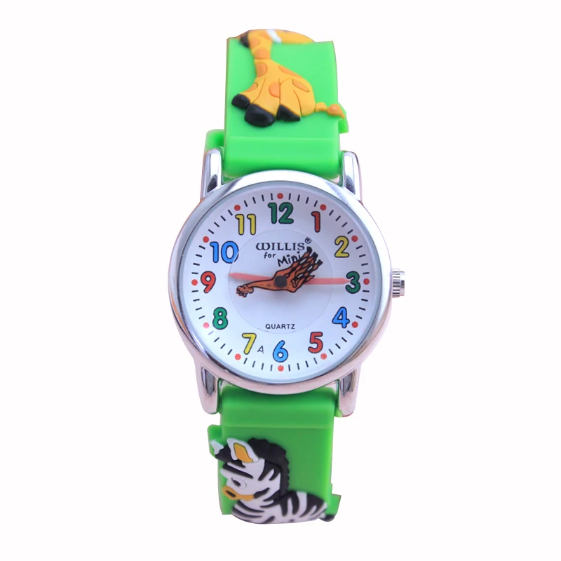 willis Дети Мальчики мультфильм она кварцевые часы студентов 3D Рыба животных спортивные часы для подарки на день рождения relogio feminino