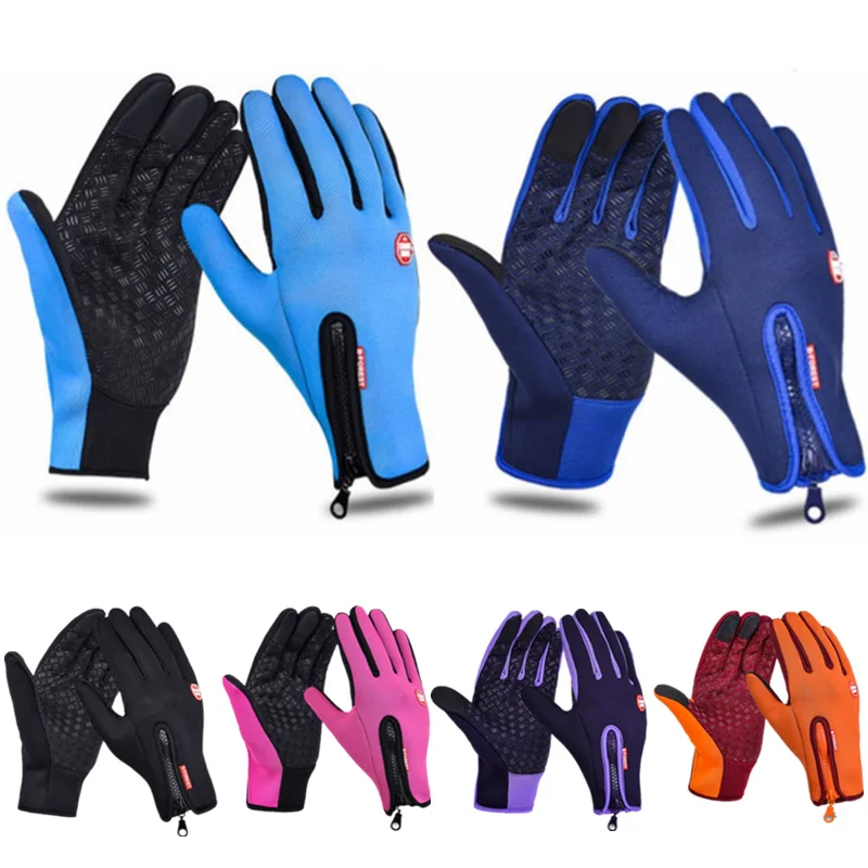 Winter Touch Screen Waterproof Cycling MTB BMX Bicycle Ski Full Finger Gloves