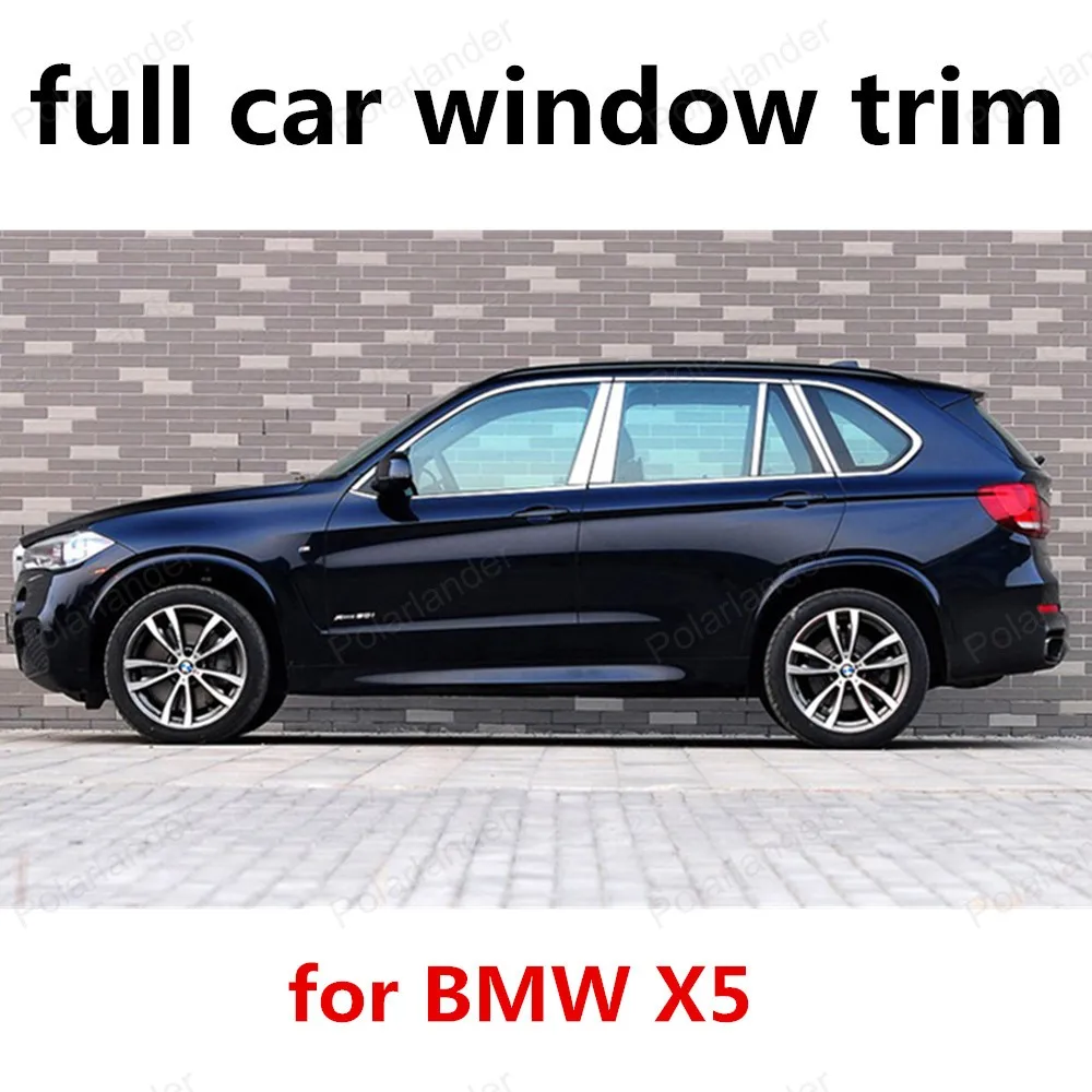 

hot sell Stainless Steel Car Accessories Car Styling full Window Trim Decoration Strips with column For BMW X5