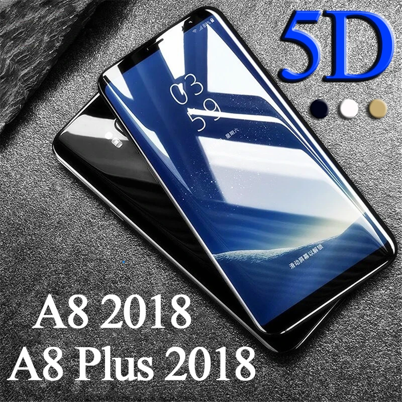 2pcs 5D For galaxy a 8 2018 protective glass on the for samsung a8 plus 8a a8plus screen protector tempered glas film | Мобильные