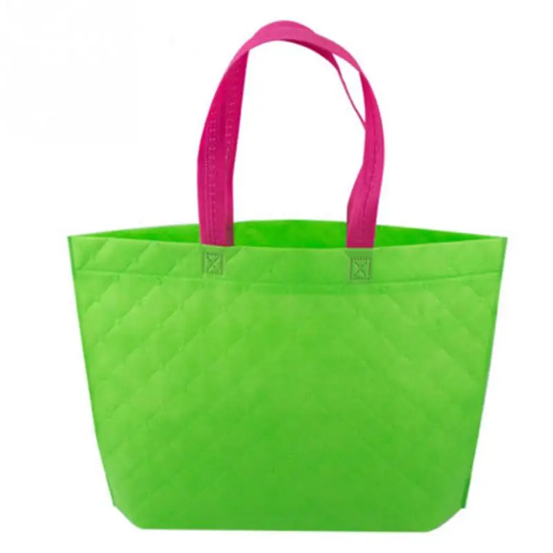 Модная женская сумка для покупок продуктовая Экологичная хозяйственная Сумка многоразовые портативные сумки яркие цвета Водонепроницаемая Прочная Складная Сумка - Цвет: green