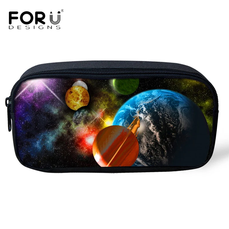 Крутой детский пенал FORUDESIGNS с 3D однотонным рисунком Вселенная космос галактика