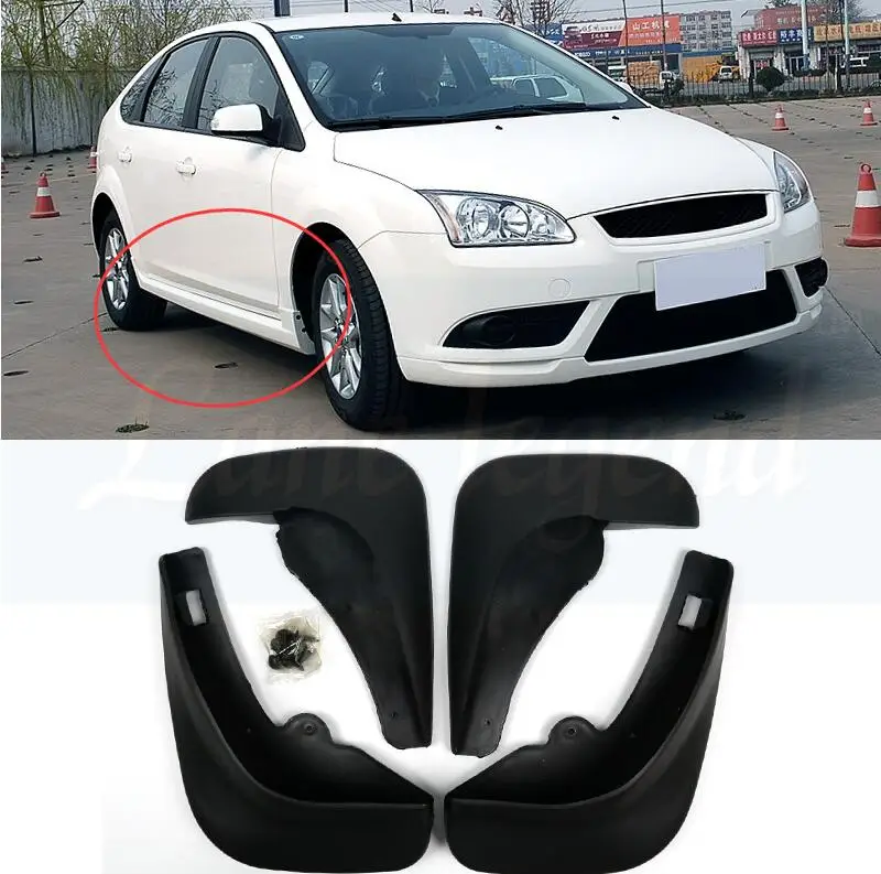 

Free Shipping High Quality ABS Plastics Automobile Fender Mudguards Mud Flaps For 2005-2011 Ford Focus 2 MK2 5dr HB