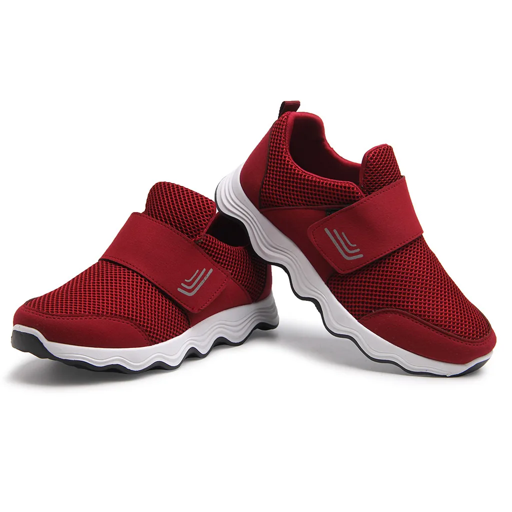 

2019 Women's Fashion Casual Mesh Breathable Lightweight Running Red Hook Shoes soft Female Vulcanize tenis feminino