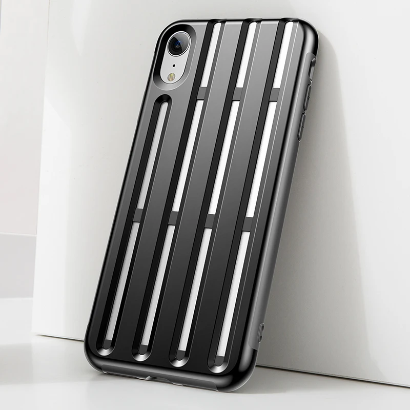 Прочный защитный чехол Baseus для iPhone Xs Max, мягкий силиконовый Жесткий гибридный защитный чехол для iPhone XR Xsmax Fundas - Цвет: Black