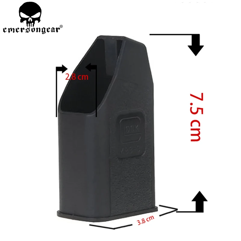EMERSONGEAR Glock журнал скоростной погрузчик Mag для 9 мм/.40/.357/ .45 зажим Mags черный BD4239|magazine
