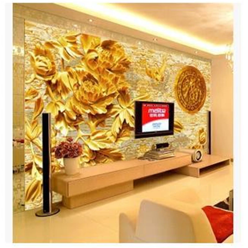 beibehang Custom papel de parede 3d stereoscopic modern Relief silk cloth TV backdrop wall paper living room bedroom murals