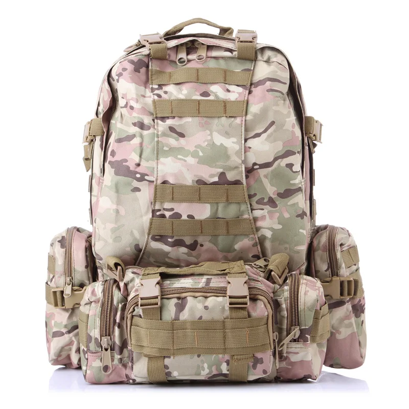

Wholesale Brand Large Capacity Combat Backpack Men Multifunction Waterproof Army Green Solid Ripstop Casual Travel Backpack