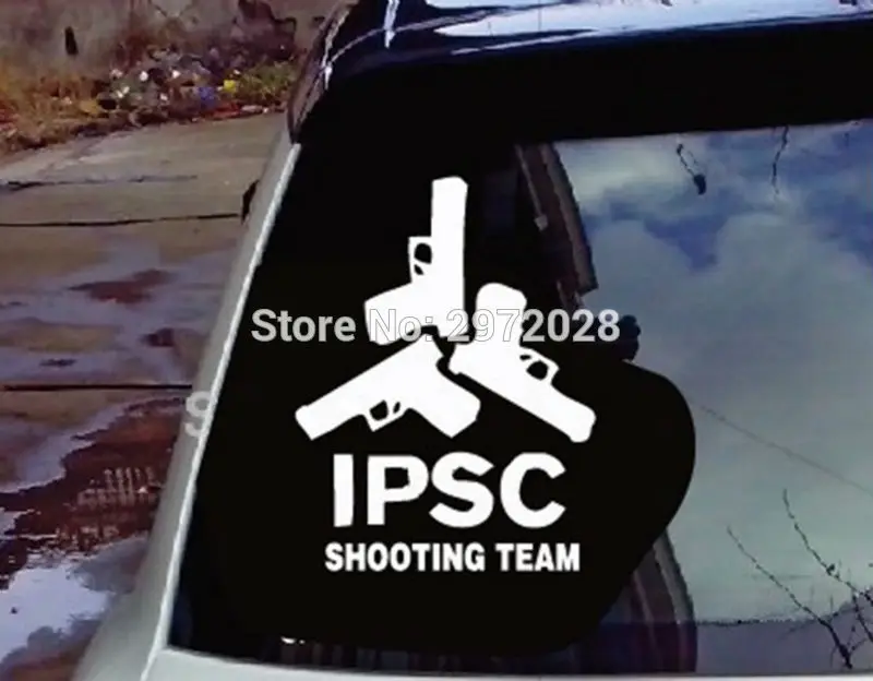 

New Design IPSC Shooting Team Reflective Creative Auto Decal Cartoon Car Sticker Bumper Body Decal Creative Pattern Vinyl