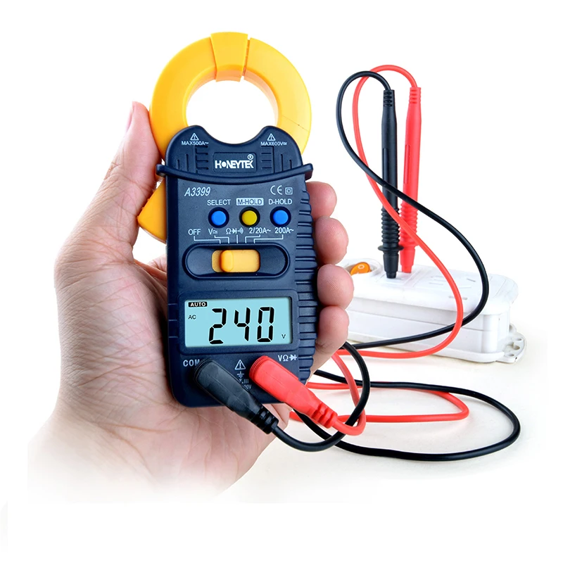 

Tester Digital Multimeter Profesional Auto Range Current Voltage Clamp Meters Set of Probes Feelers Mini Indicator Avometer Tip