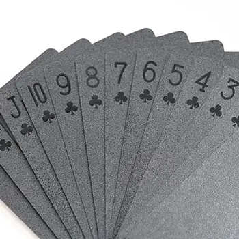 

Black Matte Plastic Poker Cards PET Waterproof Playing Cards for Table Games