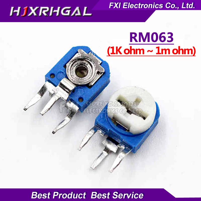 10pc 3296W 10K ohm-103 Multi-Turn Trimmer Adjustable Resistance Potentiometer TP