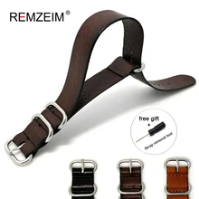 18mm 20mm 22mm 24mmnato pulseira de couro genuíno marrom escuro cor pulseira de relógio nato correias de couro zulu pulseira relógio substituição