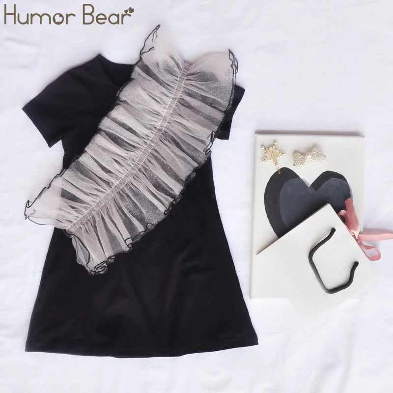 

Humor Bear Baby Girls Clothing 2019 Fashion New Summer Dress Sequins Irregular Ruffles Toddler Children Kids Girls Dresses