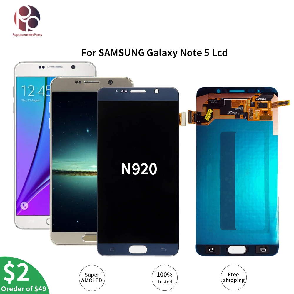 

5.7'' AMOLED ORIGINAL LCD for SAMSUNG Galaxy Note 5 Display LCD Touch Screen for SAMSUNG Note 5 Note5 N920A N9200 SM-N920 N920C