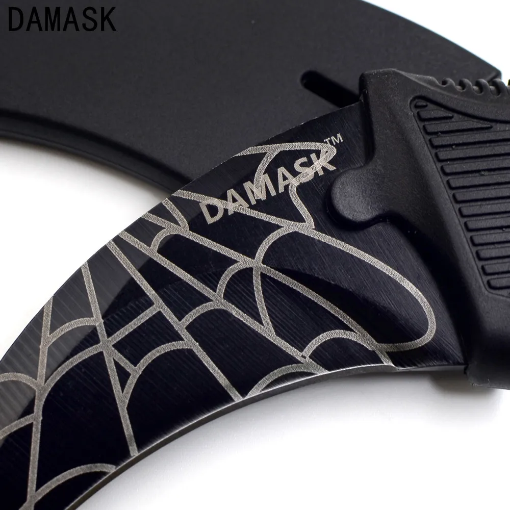 Damask CSGO Karambit Stainless Steel Fixed Blade Knife Combat Counter Strike Professional Outdoor Survival Tools Amazing Design