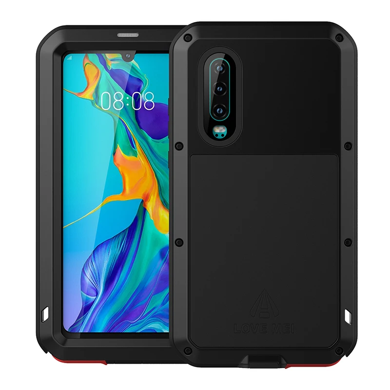 

Waterproof Heavy Duty Protective Case For Huawei P30 Pro Shockproof Metal Armor Cover for Huawei P30Pro Case with