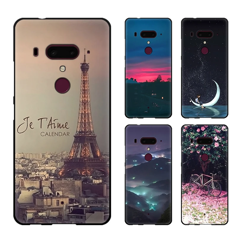 

Silicone Soft Phone Case For HTC U12 Plus Case TPU Cute Cartoon Back Cover For U12Plus For HTC U12+ Case For HTC U 12 Plus Cover