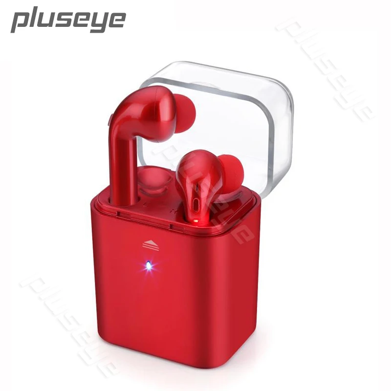 Pluseye мини Беспроводной Bluetooth наушники для iphone близнецов портативный In-Ear headset