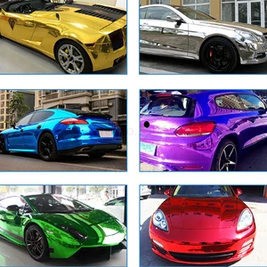 30cmx100cm Chrome Mirror Vinyl Wrap Film Car Sticker Decal DIY Car Bike Motor Body Cover Wrapping Film Automobiles Accessories