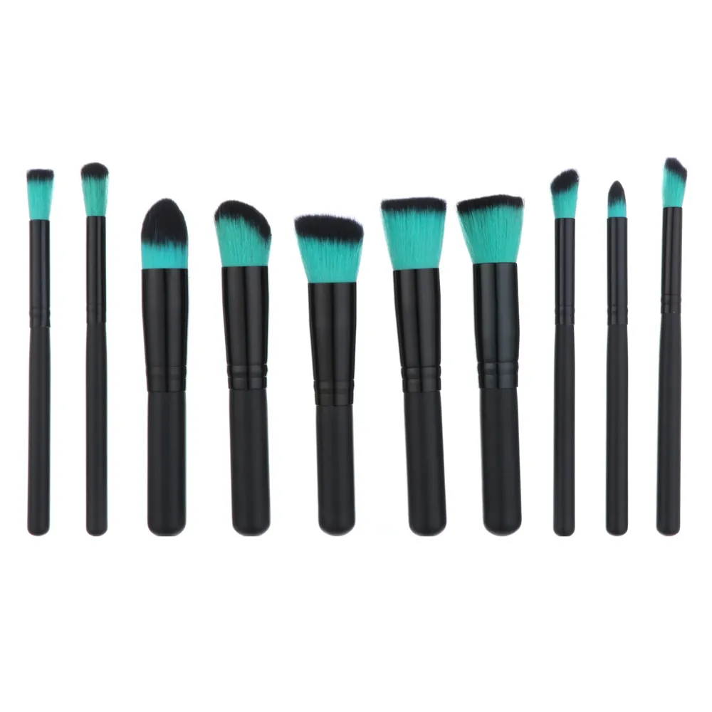 

New2018 10 PCS Wooden Foundation Cosmetic Eyebrow Eyeshadow Brush Makeup Brush Sets 0810