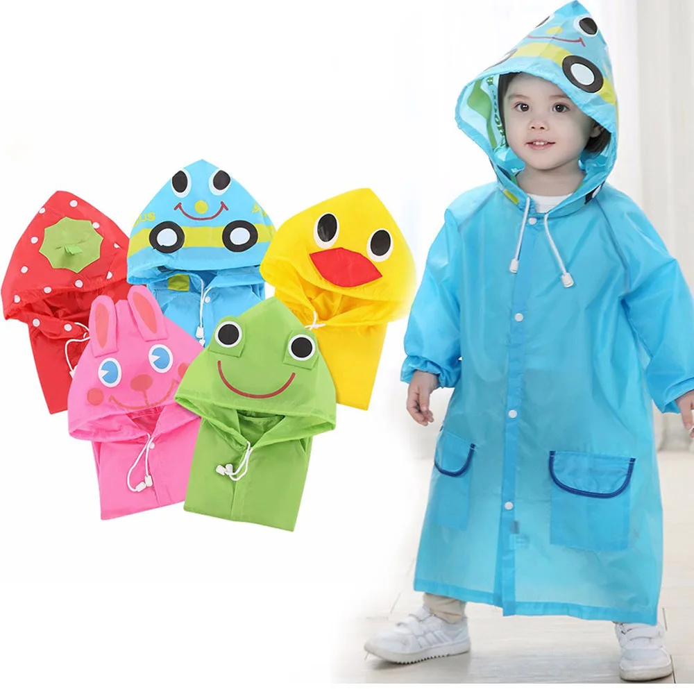 

1PC Cartoon Animal Style Waterproof Kids Raincoat For Children Rain Coat Rainwear/Rainsuit Student Poncho