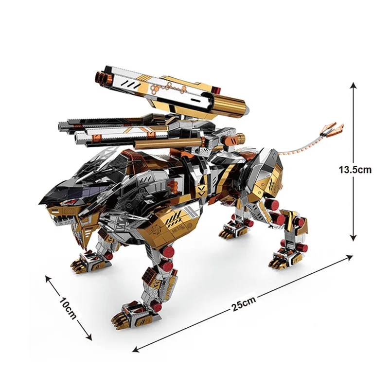 10 шт. 323 ломтик компонентов 3D DIY металлический стереоскопический ревущий Лев животное собрать модель головоломки Коллекция игрушек подарки